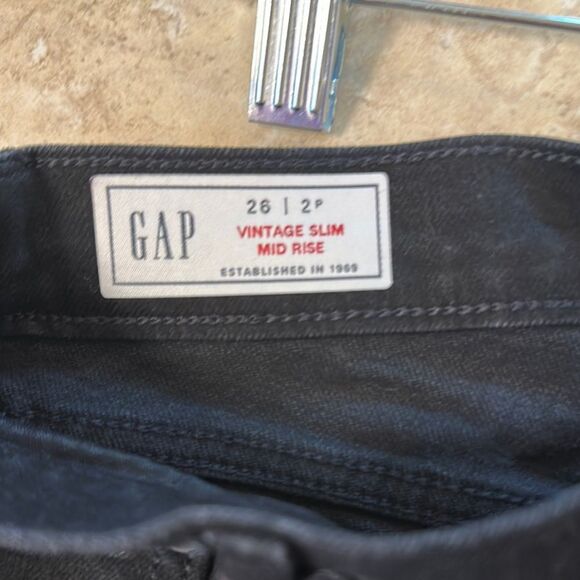 New Gap Slim Midrise 2p Black Jeans - Picture 3 of 6